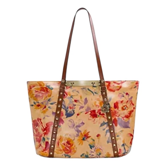 Patricia Nash Bevenuto Leather Tote in Aegean Bloom Brand New - Picture 9 of 15